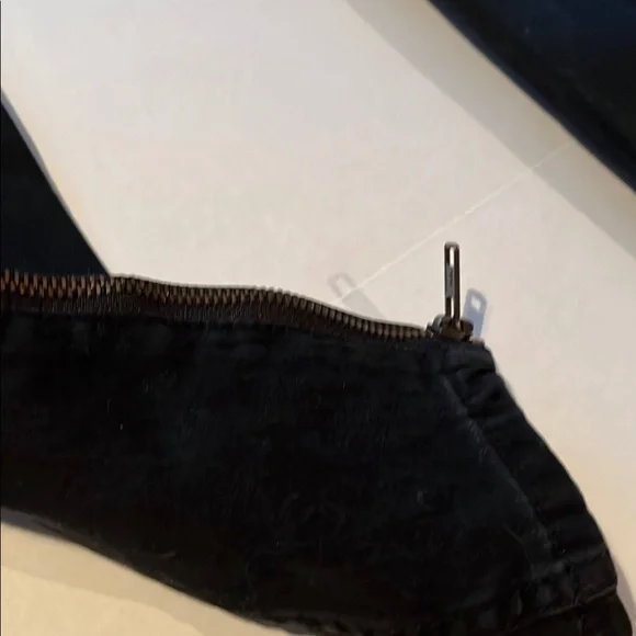 Free People Black Denim with Zipper Detail. - Picture 6 of 7